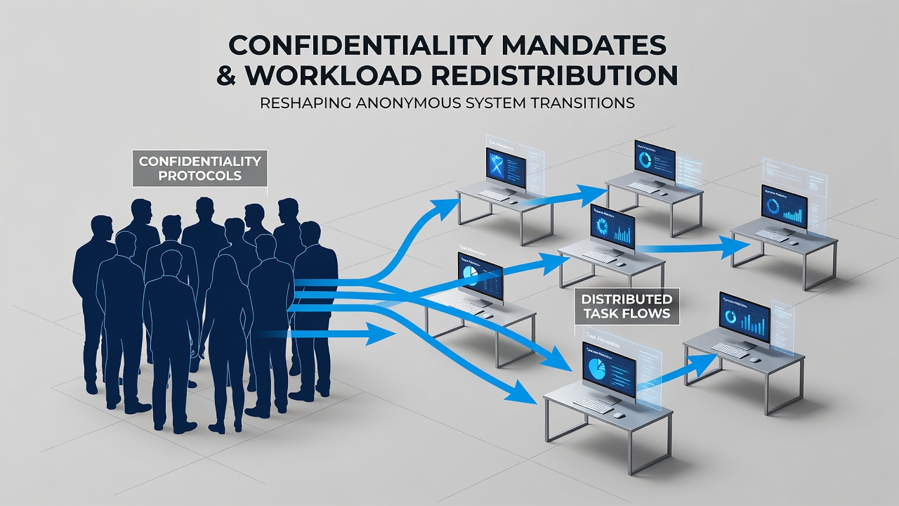 How Confidentiality Mandates Reshape Workload Distribution in Anonymous System Transitions