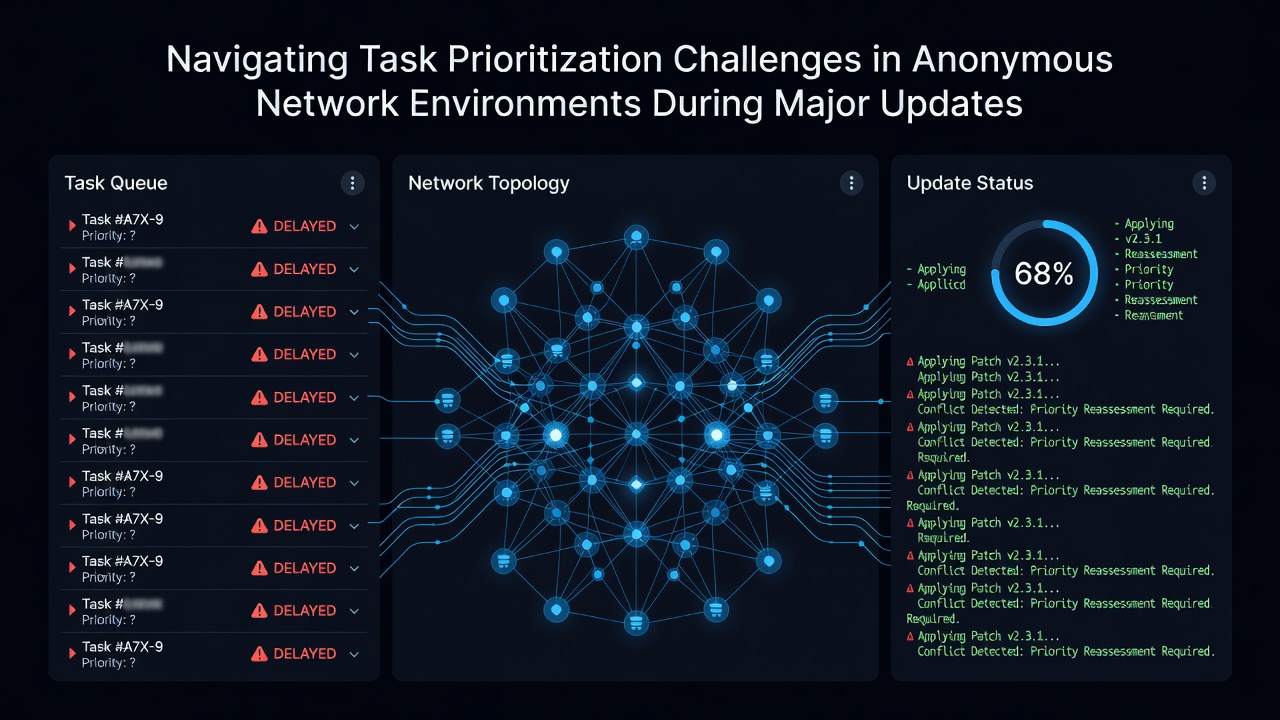Relay operators coordinating update tasks across distributed anonymous nodes