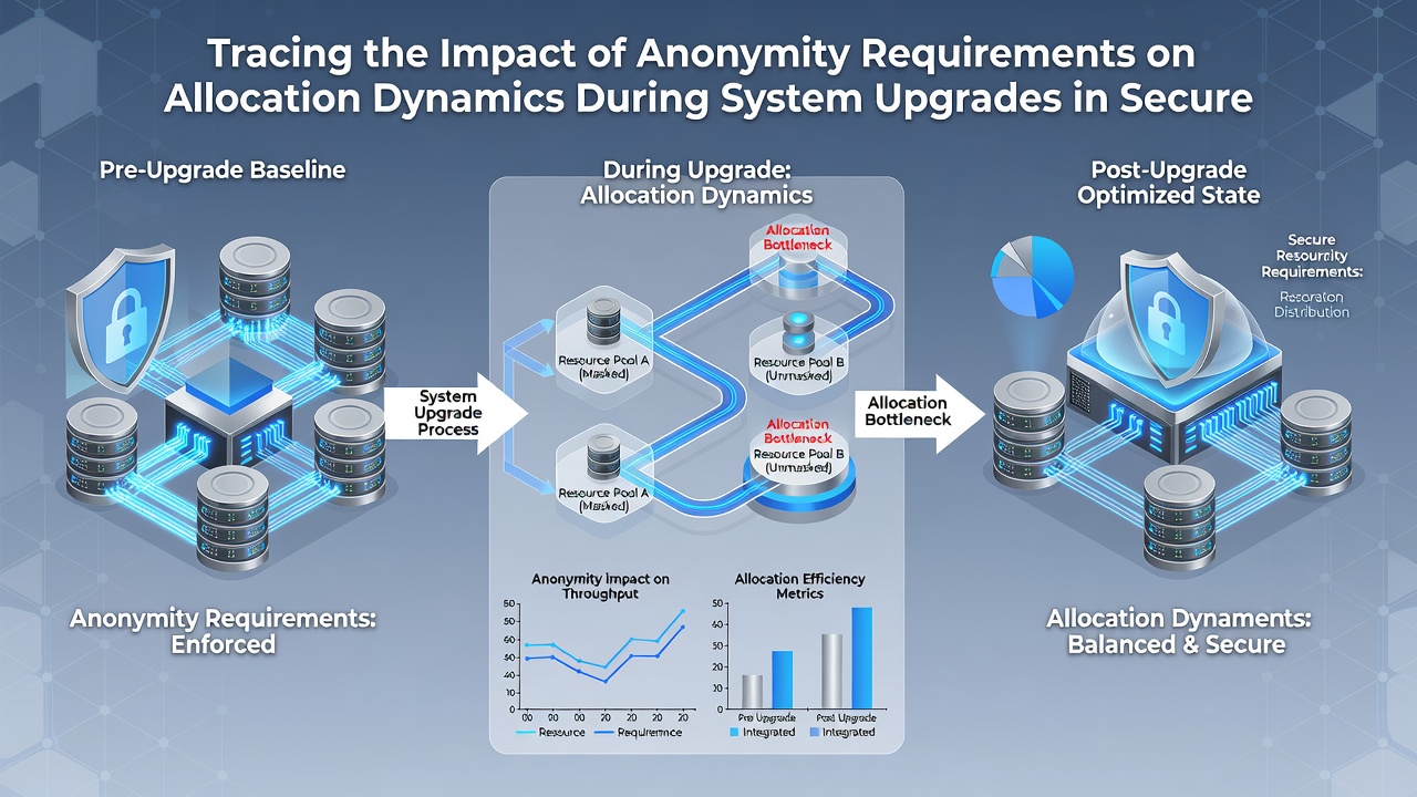 Flowchart of resource reallocation steps during a secure network upgrade under anonymity constraints